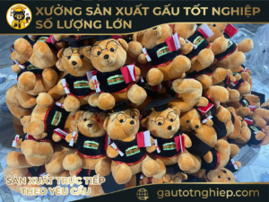 Gấu Bông Quà Tặng Khách Hàng In Logo