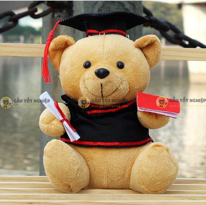 Gấu tốt nghiệp in logo trường theo yêu cầu 1 Nhận May Gấu Tốt Nghiệp Theo Mẫu Riêng