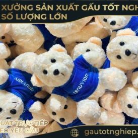 Xưởng sản xuất gấu bông quà tặng in thêu theo yêu cầu