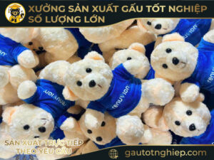 Xưởng sản xuất gấu bông quà tặng in thêu theo yêu cầu