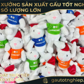 Gấu Bông Quà Tặng Tri Ân Khách Hàng – In Thêu Logo Theo Yêu Cầu